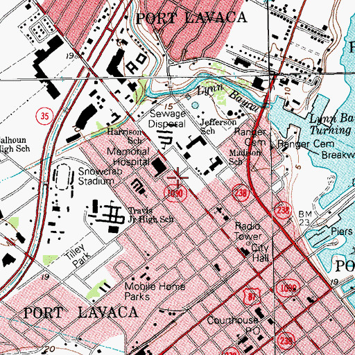 Topographic Map of Parkway by the Bay Baptist Church, TX