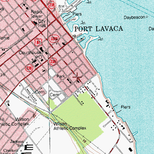 Topographic Map of Saint Joseph Baptist Church, TX