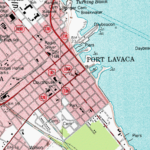 Topographic Map of Episcopal Church Grace Parish, TX