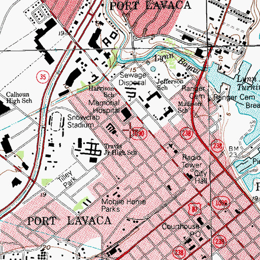 Topographic Map of Christ Community Church, TX