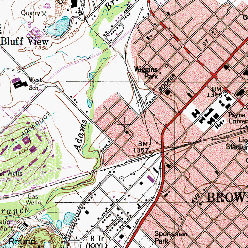 Topographic Map of First Mexican Baptist Church, TX