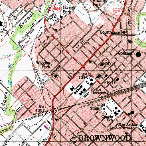 Topographic Map of Heart of Texas Baptist Area Church, TX