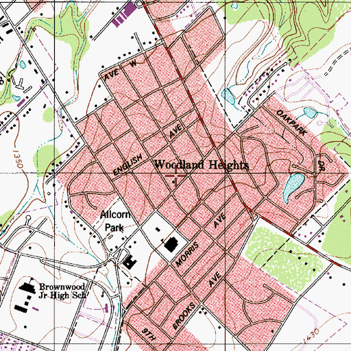 Topographic Map of Southside Baptist Church, TX