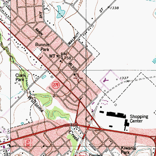 Topographic Map of Christ Chapel Church, TX