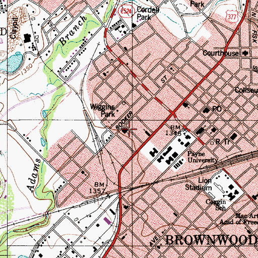 Topographic Map of Greater Faith Community Church, TX