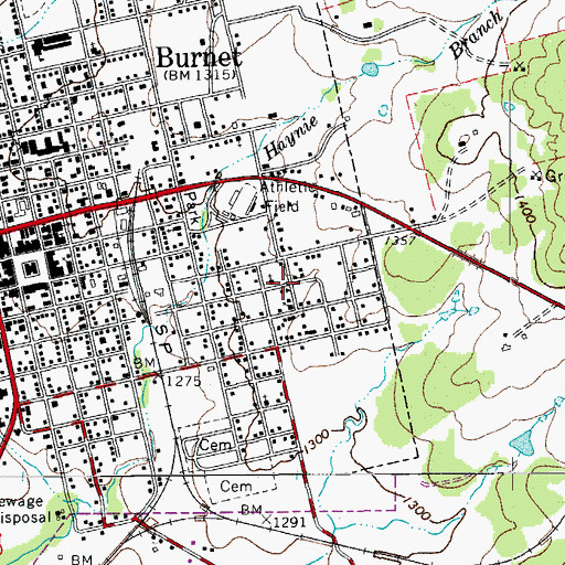 Topographic Map of Saint Matthew African Methodist Episcopal Church, TX