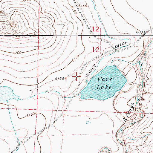 Topographic Map of Chapman Reservoir Dam, CO