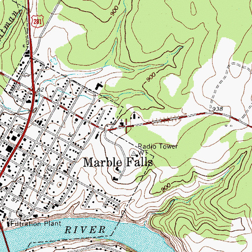 Topographic Map of Saint Andrew Presbyterian Church, TX