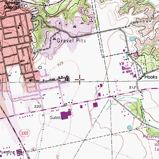 Topographic Map of Mason Lone Oak Baptist Church, TX