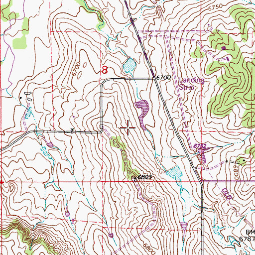 Topographic Map of Richard Warne Flood Retention Dam, CO