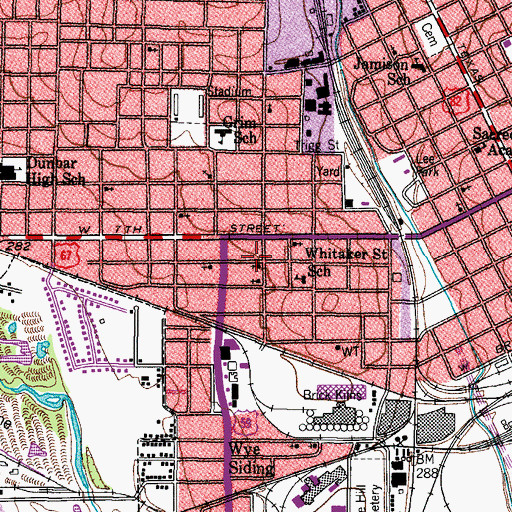 Topographic Map of Church of Christ Rose Hill, TX