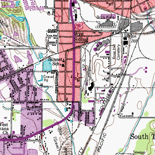 Topographic Map of Lifeline Church of God in Christ, TX