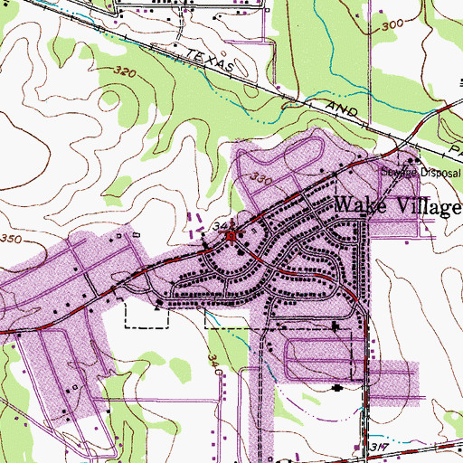 Topographic Map of Christ Lutheran Church, TX
