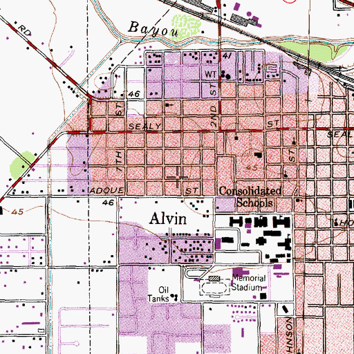 Topographic Map of Apostolic Faith Church, TX