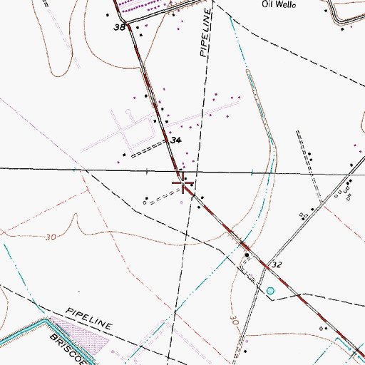 Topographic Map of Faith Assembly of God Church, TX