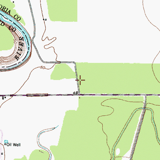 Topographic Map of Mount Olive Baptist Church, TX