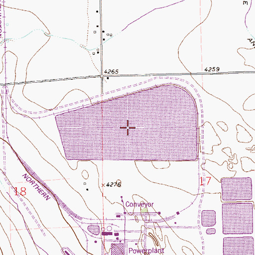 Topographic Map of Pawnee Raw Water Reservoir, CO