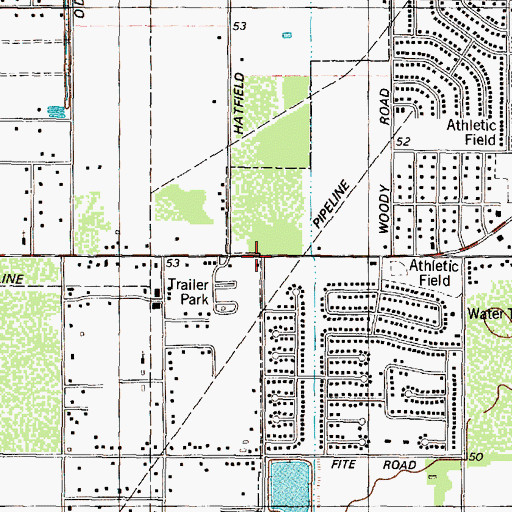 Topographic Map of Epiphany Lutheran Church, TX