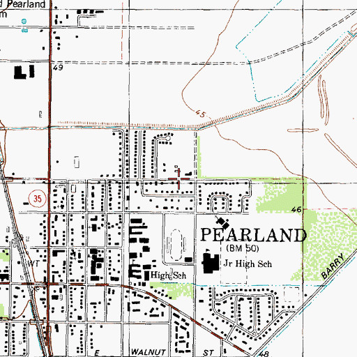 Topographic Map of Saint Stephen Lutheran Church, TX