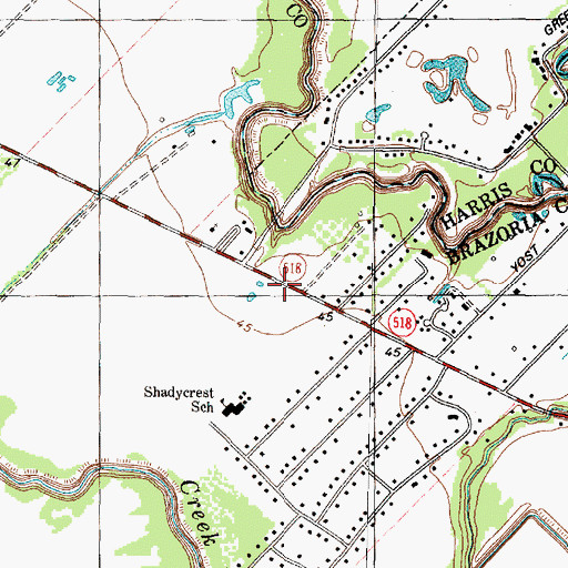 Topographic Map of Faith Community Church, TX