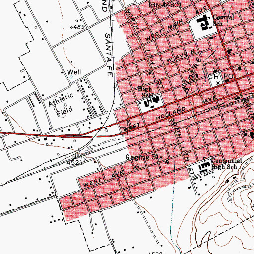 Topographic Map of Redeemer Lutheran Church, TX