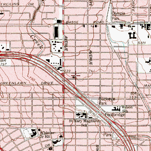 Topographic Map of Primitive Baptist Church, TX