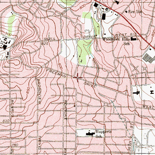 Topographic Map of Redeeming Grace Baptist Church, TX