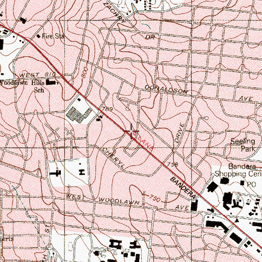 Topographic Map of Solo Cristo Salva Baptist Church, TX