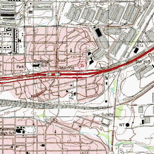 Topographic Map of Nueva Jerusalem Baptist Mission Church, TX