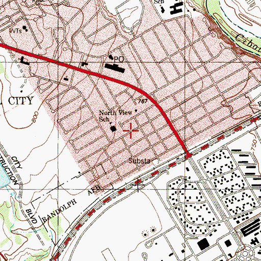 Topographic Map of Tabernacle Baptist Church, TX