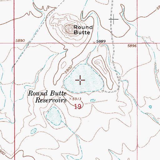 Topographic Map of Mountain Supply Reservoir Number 1, CO