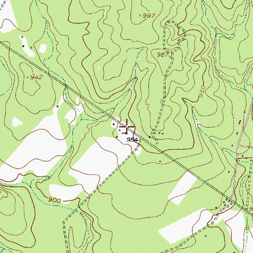 Topographic Map of Talley Road Baptist Chapel Church, TX