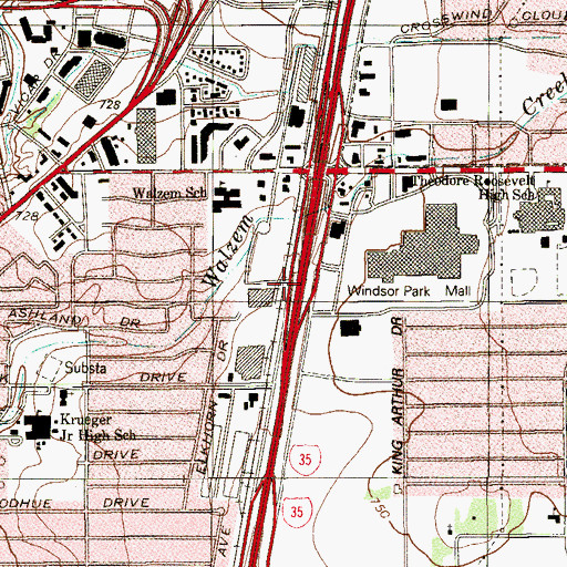 Topographic Map of True Vision Baptist Church, TX
