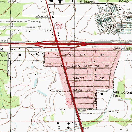 Topographic Map of Ven A El Iglesia Bautista Church, TX