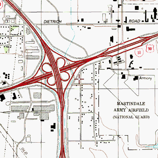 Topographic Map of White Robe Missionary Baptist Church, TX