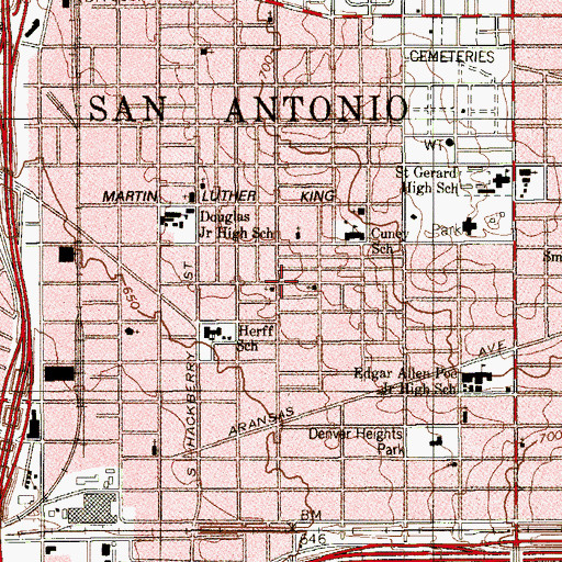 Topographic Map of Zion Star Baptist Church, TX