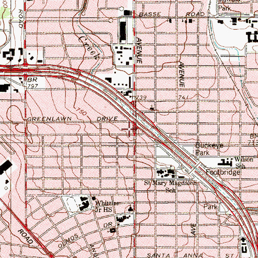 Topographic Map of Greater Mount Olive Baptist Church, TX