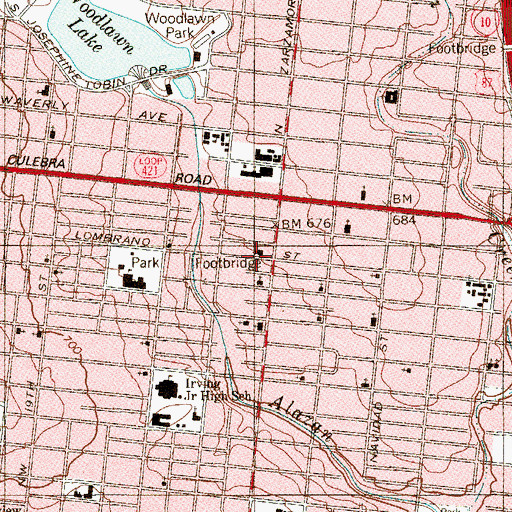 Topographic Map of Harper's Chapel Baptist Church, TX