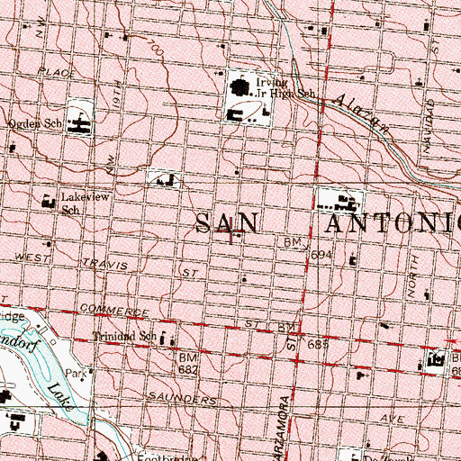 Topographic Map of Iglesia Bautista Eljordan Church, TX