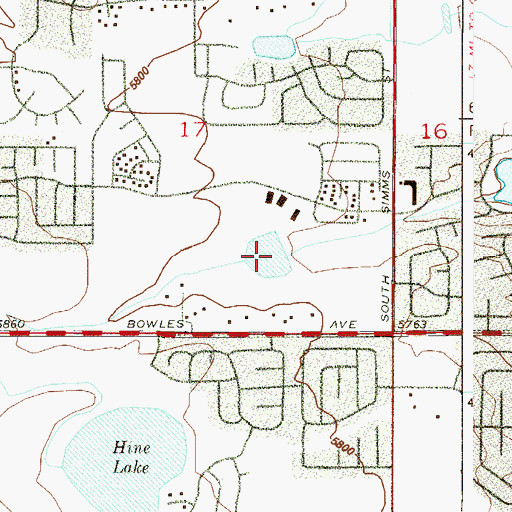 Topographic Map of Bergen Number 4 Reservoir, CO