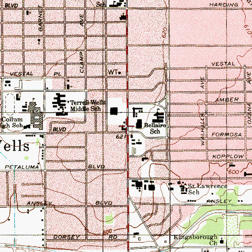Topographic Map of Jesus the Good Shepherd Baptist Church, TX