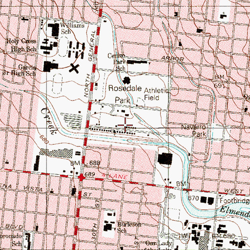 Topographic Map of Joshua Baptist Church, TX