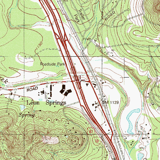 Topographic Map of First Baptist Church of Leon Springs, TX