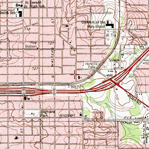 Topographic Map of First Providence Baptist Church, TX