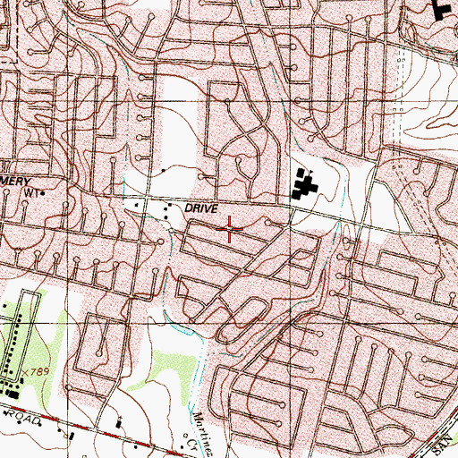 Topographic Map of First Timothy Missionary Baptist Church, TX