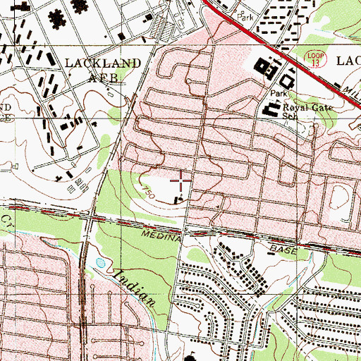 Topographic Map of Gateway Baptist Church, TX
