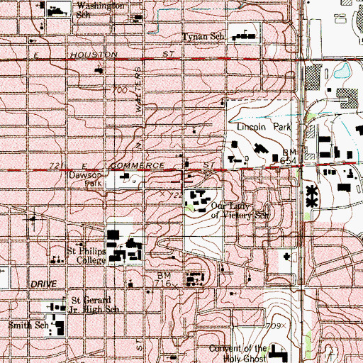Topographic Map of Golden Gate Missionary Baptist Church, TX