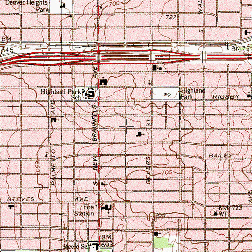 Topographic Map of Good News Missionary Baptist Church, TX