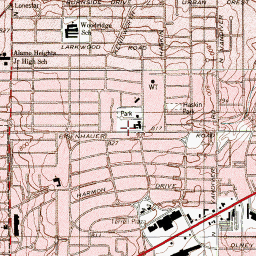 Topographic Map of Korean Central Baptist Church, TX