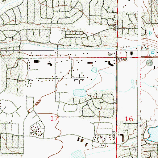 Topographic Map of Bergen Number 5 Reservoir, CO